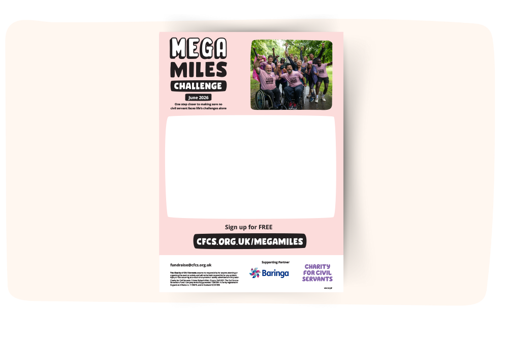 Mega Miles Challenge 2026 Editable Poster
